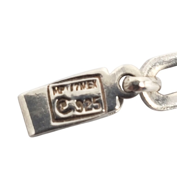 Mexico Sterling Silver Paper Clip Link Bracelet #21200 - Picture 5 of 10